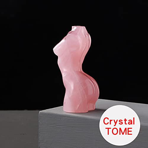 Estatua de Cristal de Cuarzo Rosa Natural de 3 Pulgadas miniatura 3