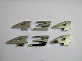 434 ENGINE ID EMBLEMS - CHROME PAIR (SET OF 6 NUMBERS)