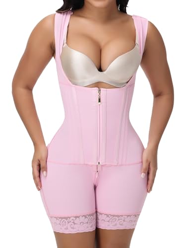 Women'S Shapewear Elegant Solid Color Lace Patchwork With Memory Bones And Zipper Shapewear Control Tummy Hip Corset