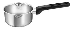 Tescoma Stielkasserolle BRAVA mit beidseitigem Ausgießer ø 14 cm, 1,0 l, Silber