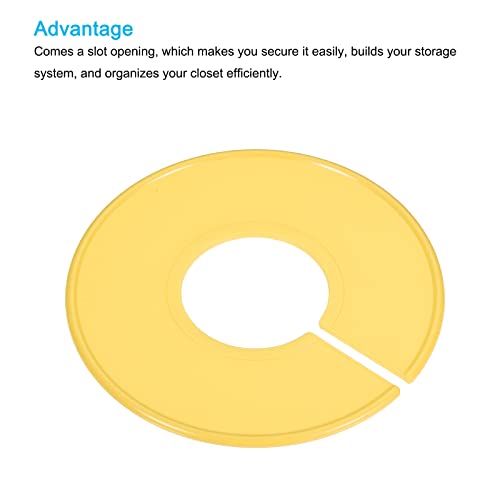 PATIKIL Clothes Dividers 10 Pack Blank Clothing Rack Size Sorting Reusable Wardrobe Round Hanger Separator, Yellow - Image 4