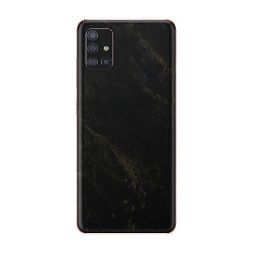 Skin Adesivo Traseira Texturizado Para Galaxy A71 (Mármore Golden Black)