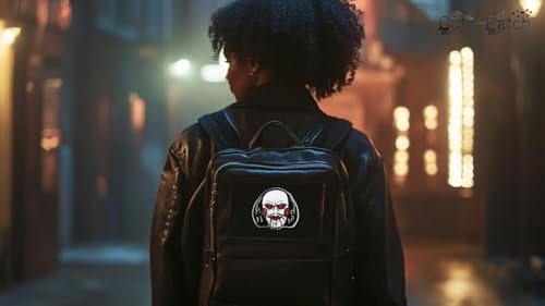 Écusson brodé thermocollant Billy the Puppet Saw horror patch textile