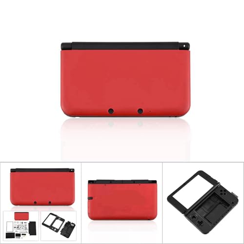 Zerone Entièrement Complet boîtier Shell réparation pièces de Rechange Kits de pièces pour 3DS XL(Rouge)