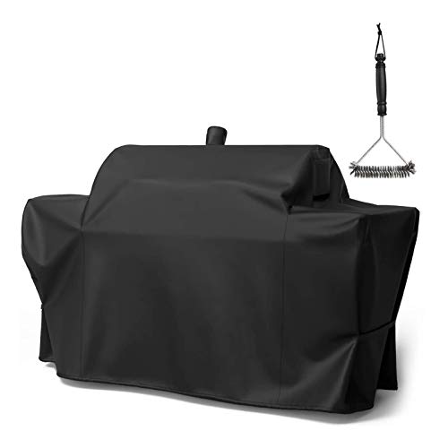 SHINESTAR Grill Cover for Oklahoma Joe's Longhorn Combo Smoker, Heavy Duty Waterproof BBQ Cover, Fade Resistant & Rip Resistant, All-Weather Protection