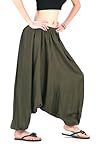 CandyHusky Men Women Elastic Baggy Hippie Boho Gypsy Aladdin Yoga Harem Pants