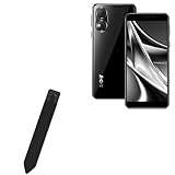 BoxWave Stylus Pouch Compatible with Xgody X15 - Stylus PortaPouch, Pen Stylii Holder Carrier Portable Self-Adhesive - Jet Black