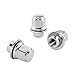 20PCS M12x1.25 Chrome Closed End Bulge Acorn Lug Nuts - Cone Seat - 21mm Hex Wheel Lug Nut Set Compatible for Infiniti EX35 G35 G37 & Nissan Frontier Maxima Murano 5 Lugs