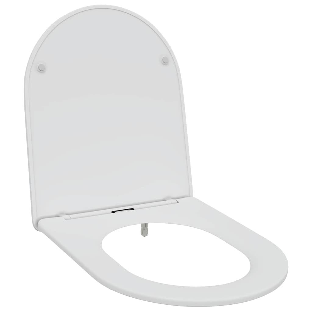 Sedile WC bianco 47 x 36 x 3,4 cm Duroplast design moderno minimalista per bagno