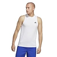 adidas Performance Train Essentials Feelready Men's Training Sleeveless Tank Top, White/Black, XX-Large
