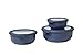 Produktbild Mepal - Multischale Cirqula Round 3-teiliges Set - Vorratsdosen mit Deckel - Geignet als Aufbewahrungsbox, Kuhlschrank, Gefrierschrank & Mikrowellengeschirr - 350 ml, 750 ml & 1250 ml - Nordic Denim