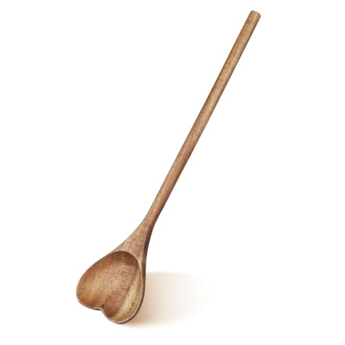 Ipetboom Cuchara de Madera con Diseño de Corazón Multifunción para y Servir Miel Resistente para Postres Uso Regalo para San Valentín