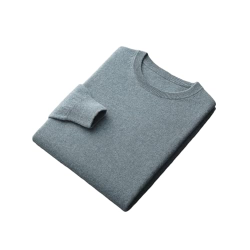 Pure Wool Sweater Mens First Line Garment Seamless Pullover Basis Loose Casual Cashmere Knitting Comfortable