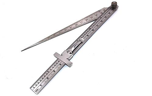 Generic Welder Tools Stainless Steel Welding Taper Feeler Gauge Gage Stainless Steel Depth Ruler Hole Inspection For Measurement Tool