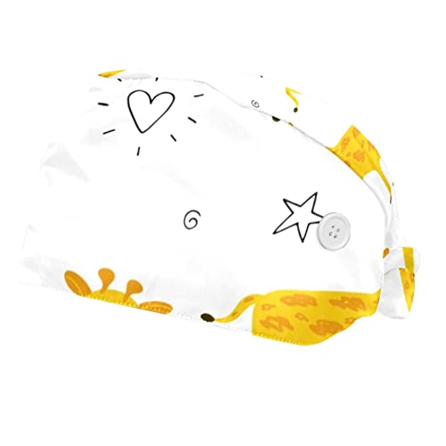 Chapeaux de travail JDEZ parfaits pour les longues journées avec leur motif girafe mignon