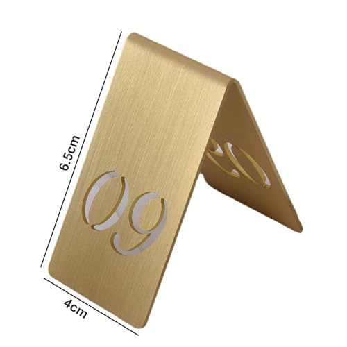 1 bis 20, doppelseitige Tischnummern, 1-10/20, Messing, hohl, stapelbar, Tischnummern, Ständer, Schreibtischschilder, Platten für Restaurants, Cafés, Bars, Hochzeiten