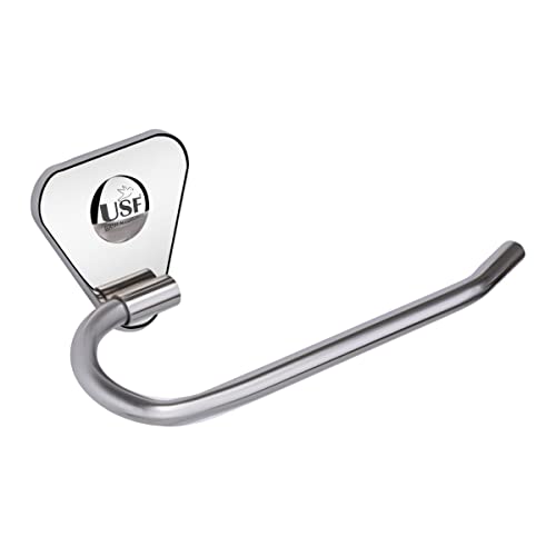 Image of USF Bath Accessories Stainless Steel Folding Towel Rack with Towel Hanger Rod, Soap Dish, Tumbler Holder, Napkin Ring, Towel Robe Hook Bathroom Accessories Combo Set of 6 Pcs