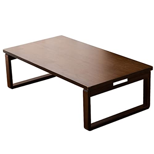 Table basse japonaise bois massif pliable pour chambre et tatami