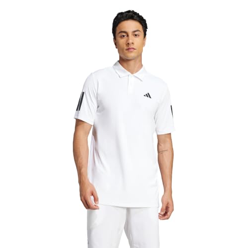 adidas Herren Club Tennis 3-Stripes Polo Shirt, White, S – Ansicht 3