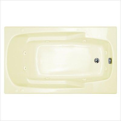Anguilla 32 x 60 x 23" Rectangular Whirlpool Jetted Bathtub Color/Trim / Tile Flange / Front Skirt / Drain: Biscuit / Polished Chrome / No / No / Left