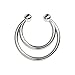 16 Gauge - 10MM Length Surgical Steel Spring Top Circular Fake Septum Nose Ring Piercing