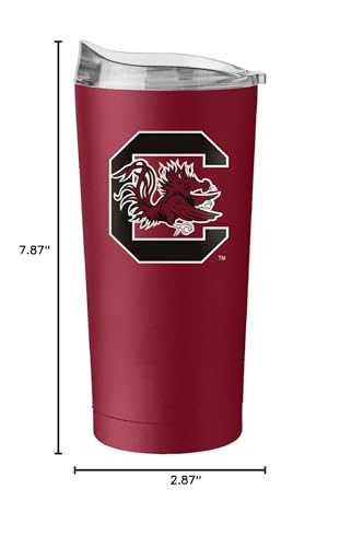 Image of Logo Brands NCAA 20 oz Powder Coat Stainless Tumbler -Double-Wall Insulated Everday Tumbler for Hot or Cold Drinks, High Lip Lid, Team Color