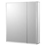 Fundin Aluminum Bathroom Medicine Cabinet with Framless Double Sided Mirror Door 20 x 24 Inch Recess or Surface Mount；2… - Image 3