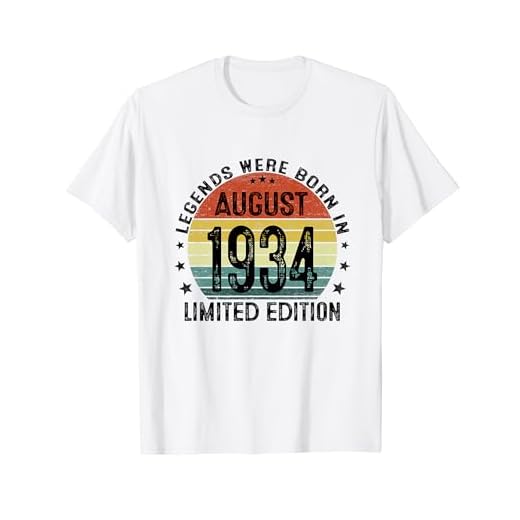 Las Leyendas Nacen En Agosto 1934 Regalo 90 Años Cumpleaños Camiseta