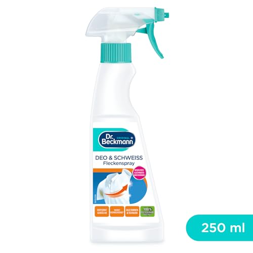 Dr. Beckmann Fleckenspray Deo & Schweiß | Spezialfleckentferner gegen Deo- und Schweißflecken | 250 ml