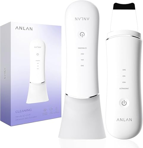 ANLAN Peeling Ultrasónico Facial Skin Scrubber Exfoliación, Limpiador de Poros para Limpieza y Cuidado