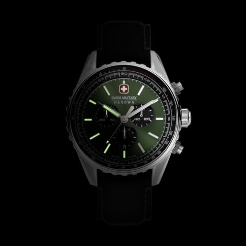 Image of Swiss Military Hanowa SMWGC0000302 - Swiss Made Round Silver Chronograph - Watch for Men