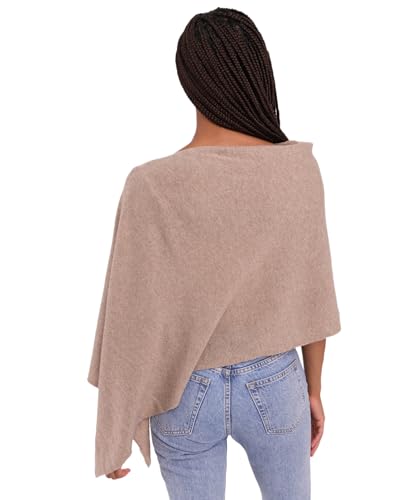 Image of CLAUDIA NICHOLE Womens 100% Cashmere Dress Topper - Cashmere Poncho Wrap
