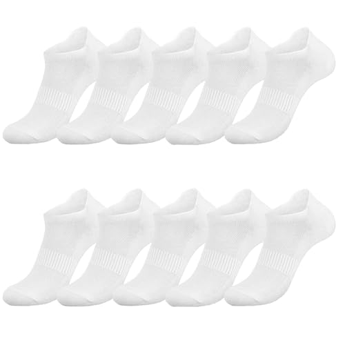 brookhaus Women Low Cut No Show Running Socks 6 Pairs - Cushioned Arch Support, Moisture Wicking Athletic Ankle Socks