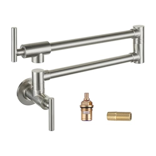OWOFAN Matte Pot Filler Wall Faucet with Swing Arms