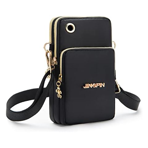 Cellphone Purse Wallet Pouch Arm Band Crossbody Phone Bag for iPhone 11 12 Pro Max 13 Mini, Galaxy S22 Ultra S22+ S21 FE S20 Plus A53 A12, Moto G Power, Google Pixel 6, Blu G91, OnePlus 10 Pro (Black) Cover