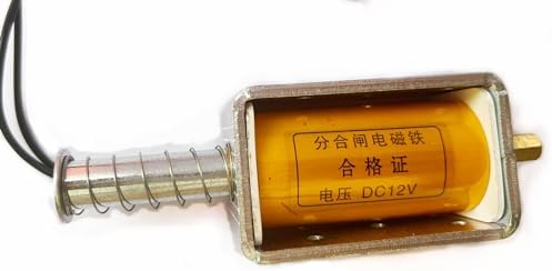 Solenoid Actuator DC 12v Push Pull Solenoid Electromagnet 35mm Stroke Linear Solenoid Electric Magnet for Automobiles, DIY (DC 12V)