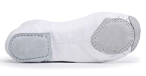 Image of Canvas Jazz Dance Boots Ballet Dancing Sneakers for Adult Men Women (5 /35，White