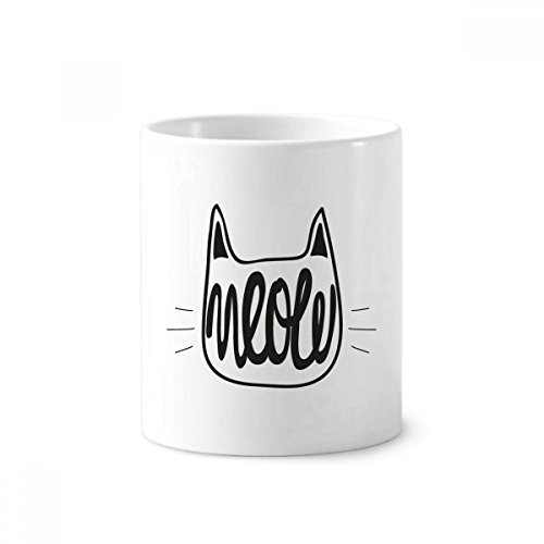 Tasse blanche chat noir blanc avec citation en céramique, cadeau original de 350ml