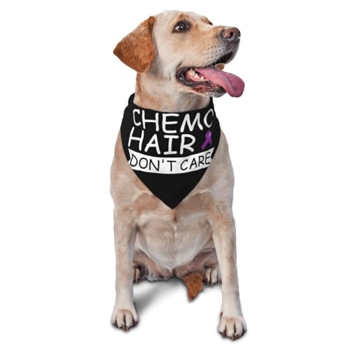 Chemo Hair Don't Care Gynecological Cancer Dog Scarf Pet Bandana Cat Pet Bibs