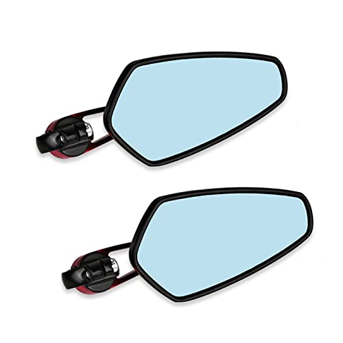 Espejos retrovisores universales 22mm negros para manillar extremo barra moto