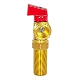 Eastman Brass Outlet Box Red Handle Washing Machine Valve, 1/2 Inch MIP x 3/4 Inch MHT, Quarter Turn Ball Valve, Hot Water Applications, 60280