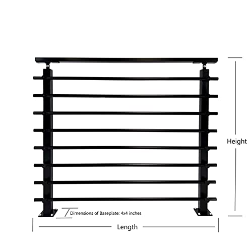 Modern-Horizontal-Adjustable-Railing-Banister-System-for-Staircases-Balconies-and-Decks-Complete-Guard-Railing-Kit-25-Foot-L-Banister