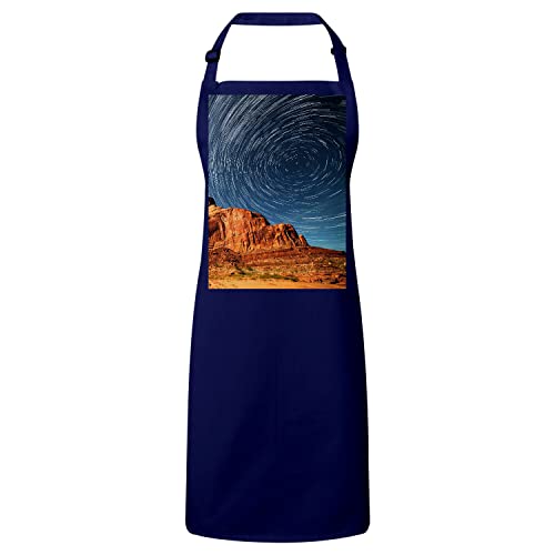 Tablier cuisine premium navy Grand Canyon paysage étoilé grand format
