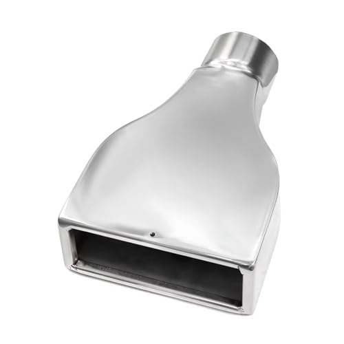 Embout d'échappement rectangulaire anti-corrosion, tube carré inox 2,48''