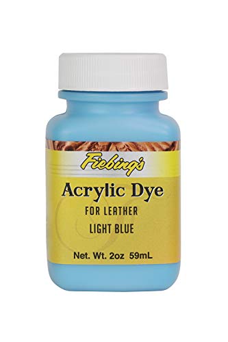 Fiebing'S ACRD06P002Z Acrylic Dye - Light Blue - 2Oz - For Painting Leather Shoes cover