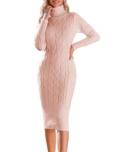 Fangetey Womens Long Sleeve Turtleneck Sweater...