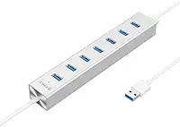 Hub USB 3.0 em Alumínio com Fonte - 7 Portas - Orico