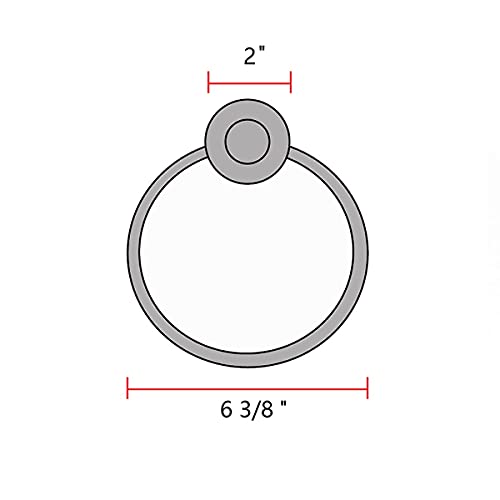 Flyfox Brushed Nickel Towel Ring, Durable 304 Stainless Steel Hand Towel Holder For Bathroom, Wall Mounted Bath Towel Ring, Modern Style Towel Hanger #TOP6