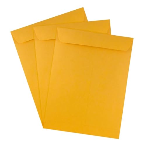 Image of 10X12 Inch (Pack of 50) Laminated Yellow Paper Envelope A4 size Ideal For Home Office Business Corporate | For Secure Mailing cheques Letters Documents | Poly Laminated inside | 100 GSM | A4