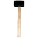 Performance Tool 1129 Rubber Mallet - Durable Head with Wood Handle, Ideal for Non-Marring Applications and General Purpose Use